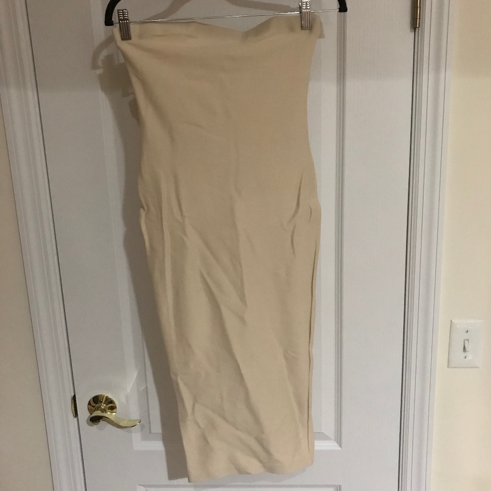 Cream Sleeveless Bodycon Dress